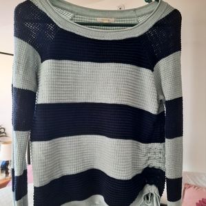 Maurices size small knit sweater with scrunch and tie detail